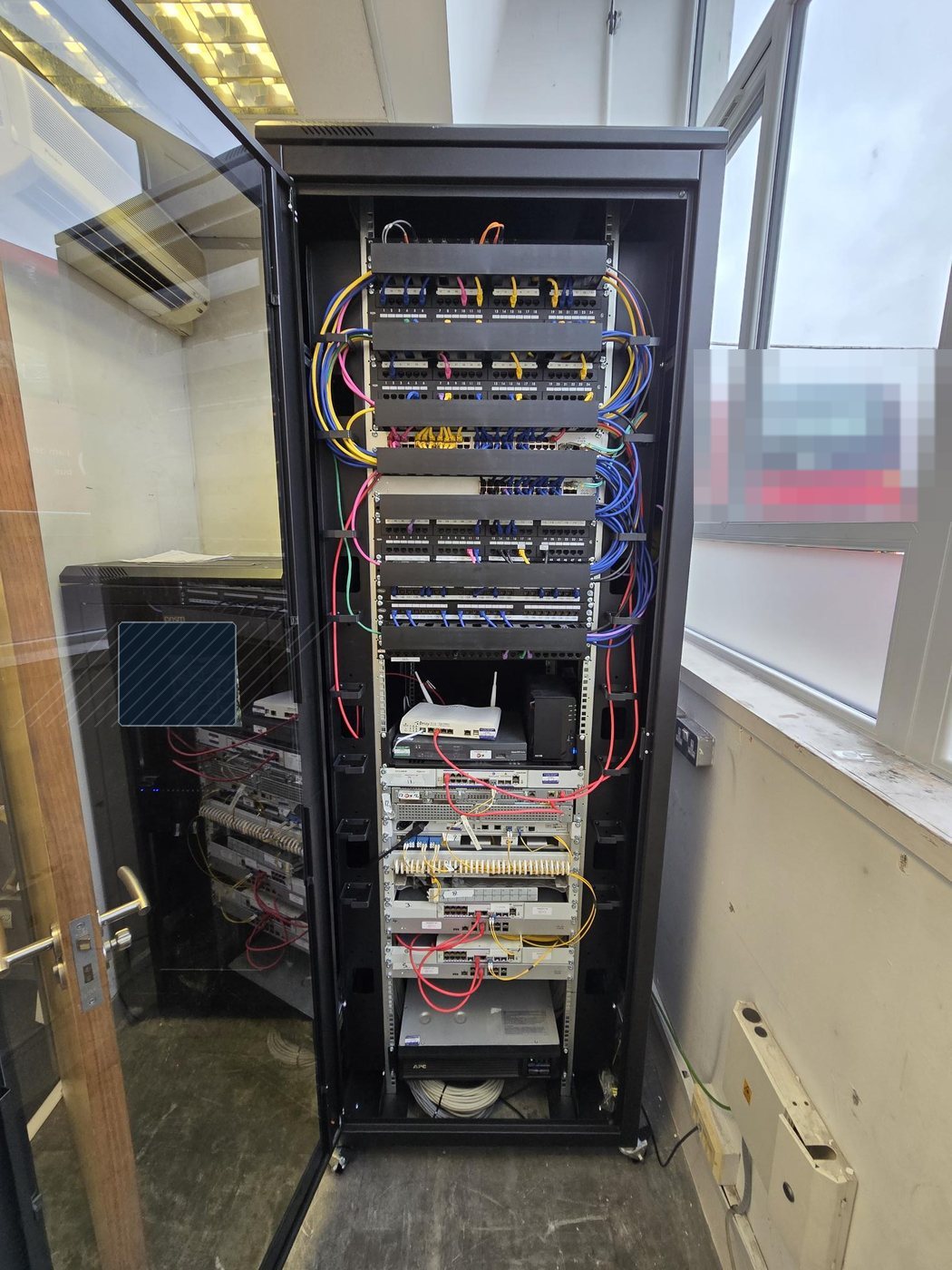 Rebuilt CCTV and network cabinet